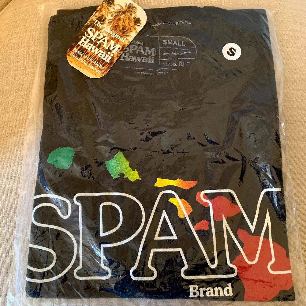 SPAM Shirt Local Hawaiian Island Style Black S